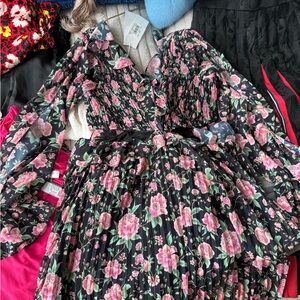 Floral Black and Pink romper